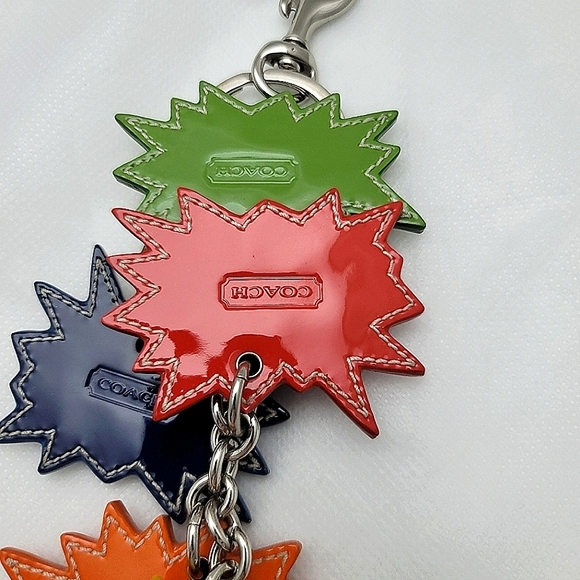 *Very Rare* Coach Comic Book Leather Keychain Bag Charm - Picture 10 of 15